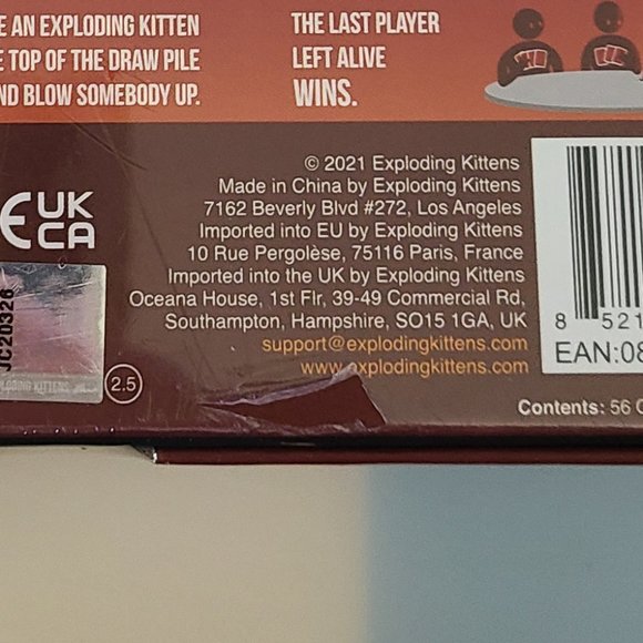 EXPLODING KITTENS Card Game Sealed Box 2021 NEW - Picture 7 of 7